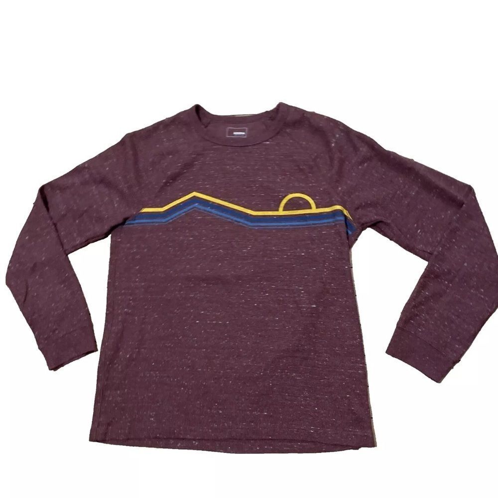 Sonoma Pique Knit Sweater Men XL Red Burgundy Sunshine Graphic Outdoor Active XL - Picture 1 of 16
